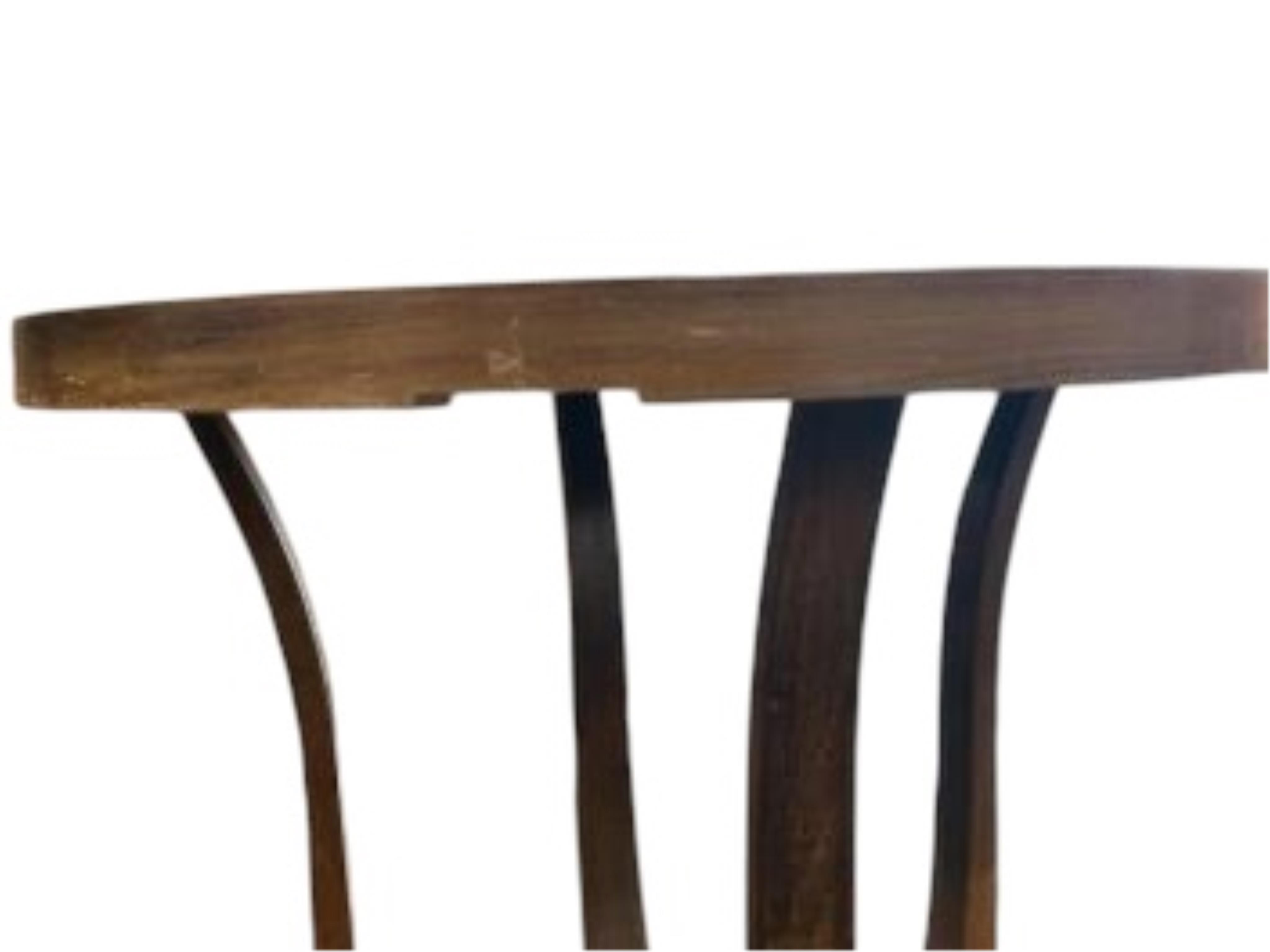 A French Art Deco circular walnut occasional table, diameter 59cm, height 54cm